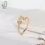 Nhẫn thời trang nữ với ngọc trai giả hình hoa tulip và zircon, phù hợp tiệc cưới