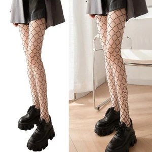 XGB Kim Cương Giả Fishnet Vớ Nữ Quần Đùi Lưới Lấp Lánh Quần