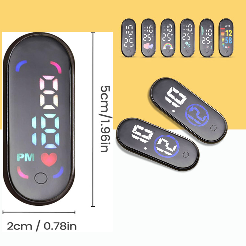 Xe Máy Tay Cầm Đồng Hồ Đo Chống Nước Nhỏ Đồng Hồ Kỹ Thuật Số Dạ Quang ABS Mini Đồng Hồ Dính Bảng Điều Khiển Đồng Hồ Nhỏ Gọn Màn Hình Điện Tử