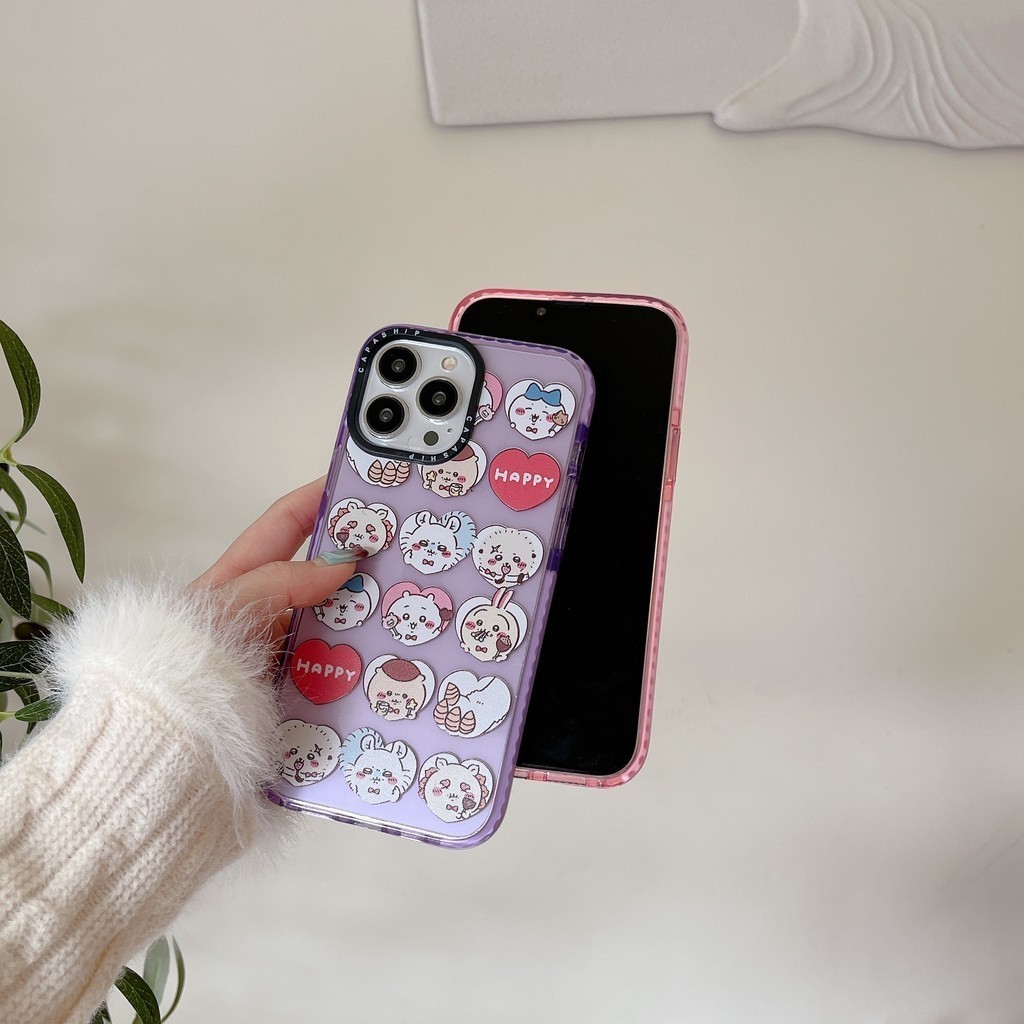 CAPASHIP Dễ Thương Chiikawa Kawaii Anime Nhật Bản Moe Phim Hoạt Hình Hàn Quốc Vỏ Mềm Tương Thích Cho iPhone 17 Pro Max Air Plus 16 / 15 / 14 / 13 / 12 / 11 / X / XS / XR / SE / 8 / 7 / 6
