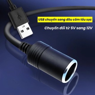 【COD】Phụ kiện ô tô thông minh dây USB sang tẩu 12V, tương thích GPS, DVR, máy lọc khí, đảm bảo nguồn điện ổn định.