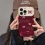 Ốp lưng điện thoại màu đỏ cao cấp có giá đỡ, phù hợp với iPhone 16 15 14 13 12 11 Pro Plus XS Max chống rơi BF6DSC110