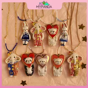 Mặt dây chuyền hoạt hình đáng yêu phong cách vintage retro - Quà tặng thời trang dành cho nữ