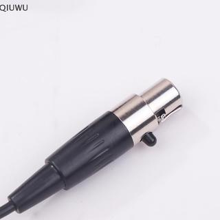 QIUWU Micro Ve Áo Lavalier Chuyên Nghiệp Cho AKG Sennheiser Shure Wireless Bodypa Transmitter Mini 3 Pin XLR Loable 4pin.