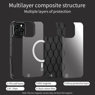 Ốp điện thoại sợi carbon tổ ong phù hợp cho iPhone 16 pro max 15 14 13 12 16 plus ốp lưng iphone, 17 air, 17 pro max