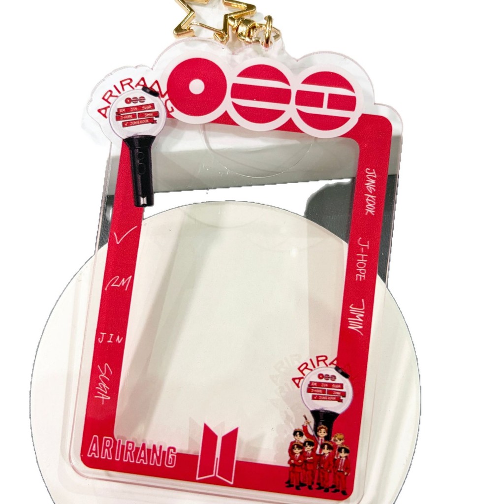 Kpop Idol BTS ARIRANG Hộp đựng thẻ ảnh Acrylic Móc khóa móc khóa
