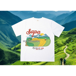 Áo thun Sapa Du lịch Việt Nam unisex nam nữ, from oversize và babytee chất thun cotton