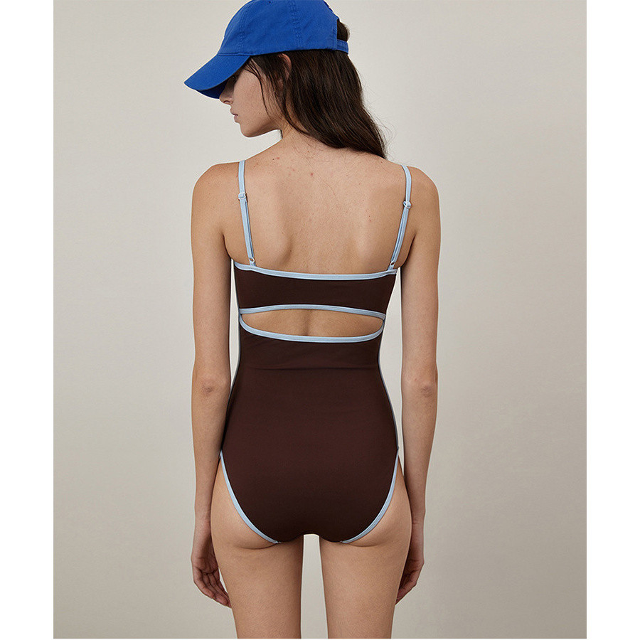 Đồ bơi bikini một mảnh retro Nhật Bản và Hàn Quốc, màu sắc đơn giản, phù hợp xu hướng mới