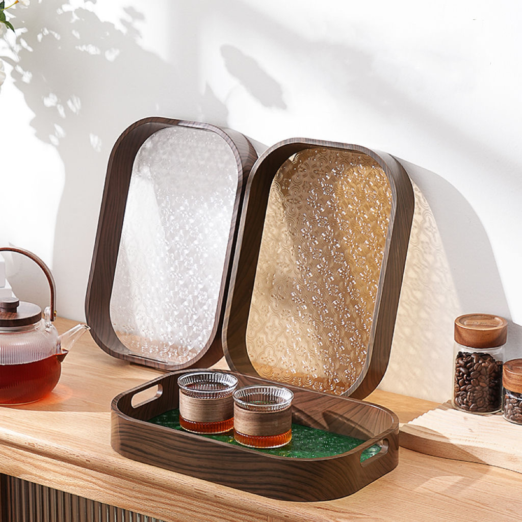 [Sẵn Sàng] Khay nhựa vân gỗ phong cách Nordic Khay decor Ins đựng trang sức & Mỹ phẩm Khay trà chữ nhật Đĩa đựng trái cây Phụ kiện chụp ảnh chuyên nghiệp