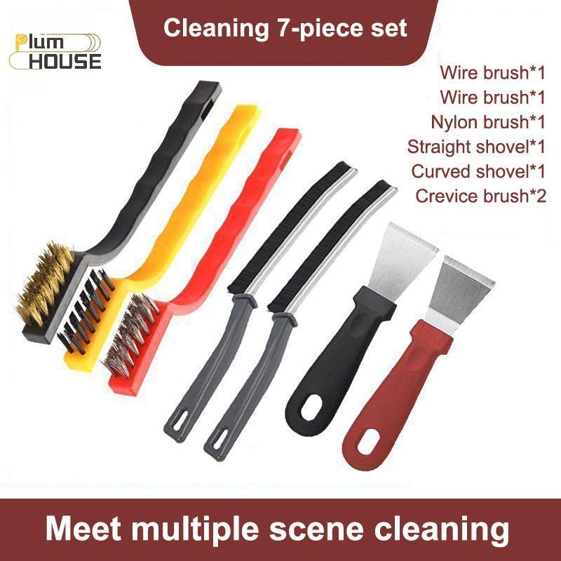 Bộ bàn chải làm sạch bếp PlumHOUSE có lông bằng đồng Dụng cụ làm sạch sâu cho nhà bếp Thiết bị nấu dầu gai VN