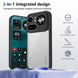 Không có gì Điện thoại 4A Pro Ốp lưng cứng trong suốt Khung silicon mềm chống rơi Vỏ mỏng mỏng