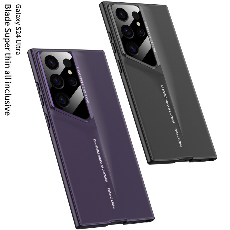 MIimi Dành Cho Samsung Galaxy S24 S23 S22 Ultra GKK Da Trơn Siêu Mỏng Chống Sốc Vỏ Điện Thoại PU Bảo Vệ Ống Kính Mặt Sau Vỏ