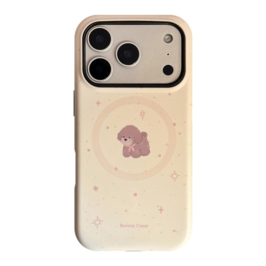 Giá đỡ từ tính kem Teddy cho vỏ điện thoại Apple iPhone 17 Pro Max, thích hợp cho chất liệu phim iPhone 16, hoàn thiện mờ iPhone 15, vỏ cứng iPhone 14