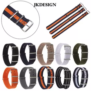 JKDESIGN 18 20 22 mm Nylon Dệt Vòng Tay Đa Năng Nữ Nam Thể Thao Vòng Đồng Hồ