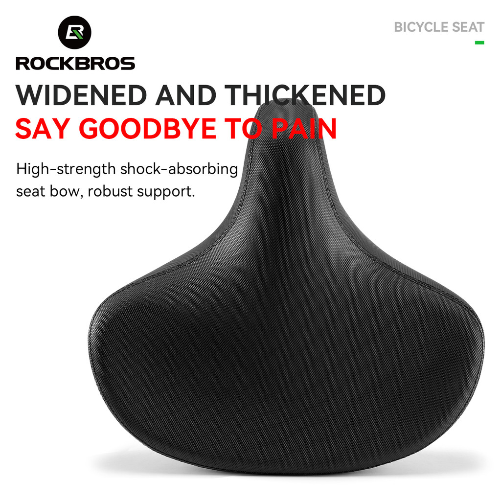 ROCKBROS Lớn Mông Yên Xe Đạp Yên Xe Đạp Dày Cao Chống Mài Mòn Độ Đàn Hồi Cao Mềm Chống Sốc MTB Xe Đạp Đường Bộ