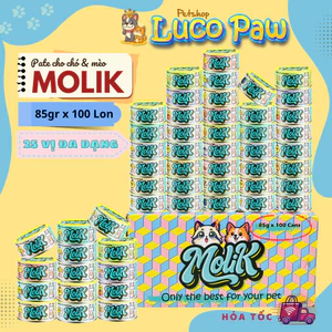Pate Molik Pate /Súp/Soup 85g -25 vị dành cho chó và mèo giàu đạm nhiều topping