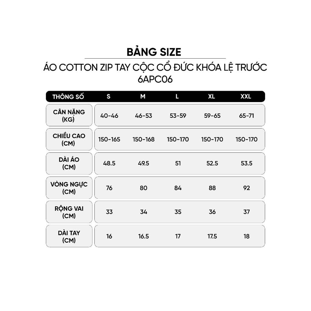 Áo thun nữ CARDINA chất cotton Zip tay cộc cổ Đức khóa lệ basic dễ mặc 6APC06