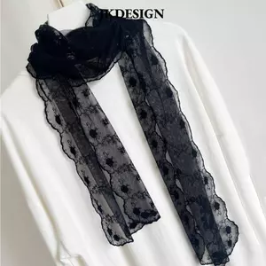 Khăn Ren JKDESIGN, Khăn Lau Nắng Dài Nhẹ, Lưới Thoáng Khí Thanh Lịch Thêu Hoa Nữ Khăn Trùm Đầu Nữ
