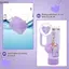 QIUWU 6 Phụ Kiện Bộ Chai Nước Giày Có Móc Mini Lipsti Tay Túi Pom Daisy Charm Móc Khóa Cho Stanley Tumbler.