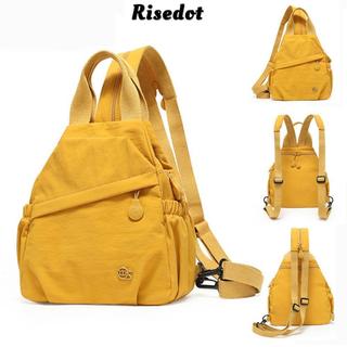 Ba lô thông thường dành cho nữ RISEDOT, Túi đeo chéo đa chức năng bằng vải Nylon, Túi đeo chéo có dây kéo hai mục đích nhẹ Hoạt động ngoài trời