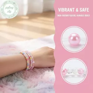 PUSKY 10-30 Chiếc Vòng Tay Hạt Nhiều Màu Sắc Trẻ Em Bé Gái Sinh Nhật Ủng Hộ Goodie Pinata Filler Tắm Cho Bé Đám Cưới Khách Quà Tặng VN