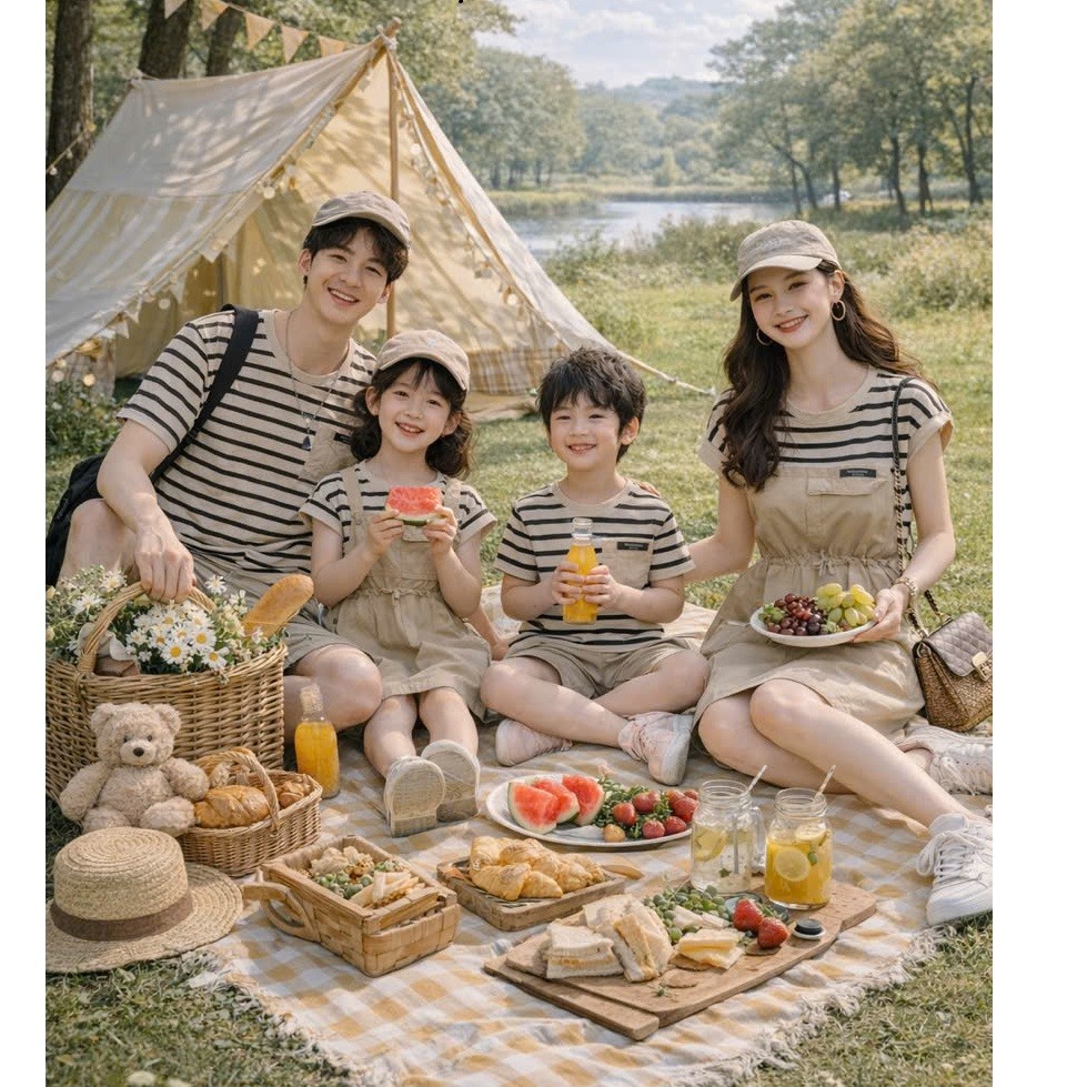 .set mẹ và bé hàn quốc cao cấp bé 8-37kg mẹ 38-80kg, đồ gia đình, đồ đôi mẹ và bé gái bé trai