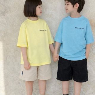[ DOU DOU KID] AP74 Áo Thun Be Trai Màu Vàng Xanh Dương Thời Trang Trẻ Em Chất Liệu Mềm Mại Phù Hợp Cho Mọi Hoạt Động