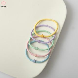 [Dây buộc tóc co giãn ngôi sao trái tim nhiều màu sắc - Scrunchie Hàn Quốc] Giá đỡ tóc tiện lợi dành cho nữ và thiếu nữ