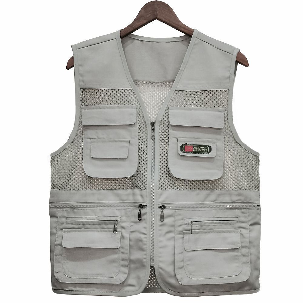 Áo vest nam mỏng nhẹ, nhanh khô mùa hè, nhiều túi tiện lợi cho câu cá và chụp ảnh