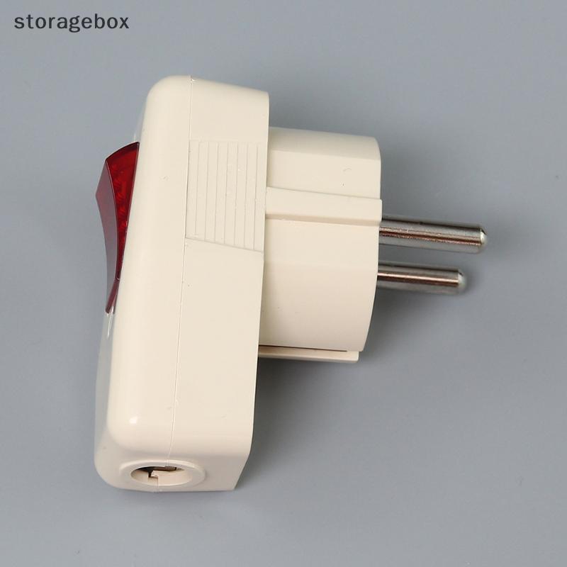 [Hộp lưu trữ] Ổ cắm điện EU 16A 250V của Đức có công tắc BẬT / TẮT màu đỏ Đầu nối dây thụ thể loại E có thể điều chỉnh cho thiết bị Đẹp