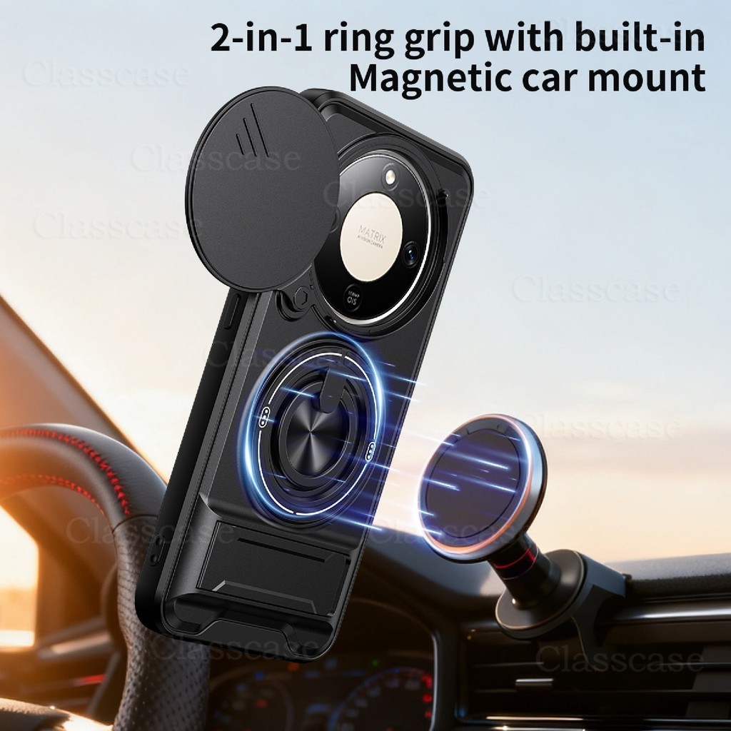 Ốp Cho Honor X9d X9c X9b X9a smart X9csmart HonorX9d X9 d HonorX9c X9 c Vỏ Điện Thoại Xoay Vòng Từ Tính Trượt Bảo Vệ Camera Thẳng Đứng Chân Đế Chống Sốc