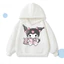 Áo Hoodie hoạt hình màu tím Kuromi cho áo dài tay thông thường phong cách trẻ em