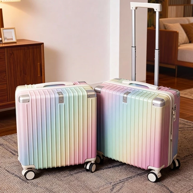 vali siêu nhẹ Mẫu mới Vali du lịch xách tay gọn nhẹ cỡ nhỏ Valy du lịch đẹp thời trang Vali đổi màu cầu vồng