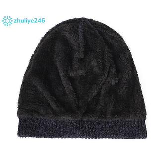 < zhuliye246 > Mũ dệt kim mùa đông nam co giãn mềm mại Beanies Thoải mái ấm áp SlouchyHat cưỡi ngựa ngoài trời dệt kim cho nữ