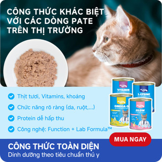 Thức Ăn Cho Mèo MRVET Dạng Lon 400G Tiêu Hóa, Sáng Mắt, Mượt Lông