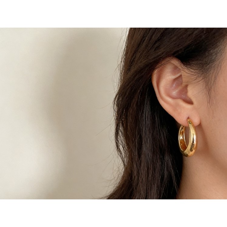 Bông tai nữ đồng thau mạ vàng, style cổ điển từ CELI