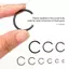 Ge 300 CÁI Hệ mét 7-30MM Dây tròn C-Clips Bộ vòng bấm bên trong Bộ phân loại cho phụ kiện thép lỗ n