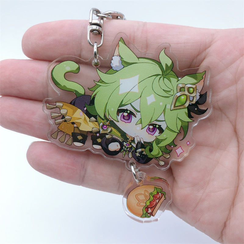 Game Impact Dori Dainsleif Kaedehara Kazuha Tighnari Xiao Keychain Badge Accessories Anime