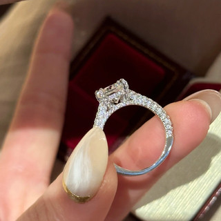 Đá zircon 2 carat nhẫn nữ phong cách mới, thiết kế tinh tế