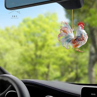 RO > Acrylic Hoa Trang Trại Chien Gà Trống Móc Khóa Túi Hoạt Hình Trang Sức Dành Cho Nữ Bé Gái Giá Đỡ Ô Tô Quyến Rũ Mới
