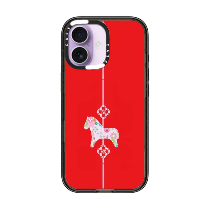 CASECASE X Đỏ Đáy Ngựa Đen Cạnh Trong Suốt Cứng Hút Từ Tính Tác Động Cho Apple IPhone 12 13 14 15 16 17 Pro Max Air Plus Có Hộp