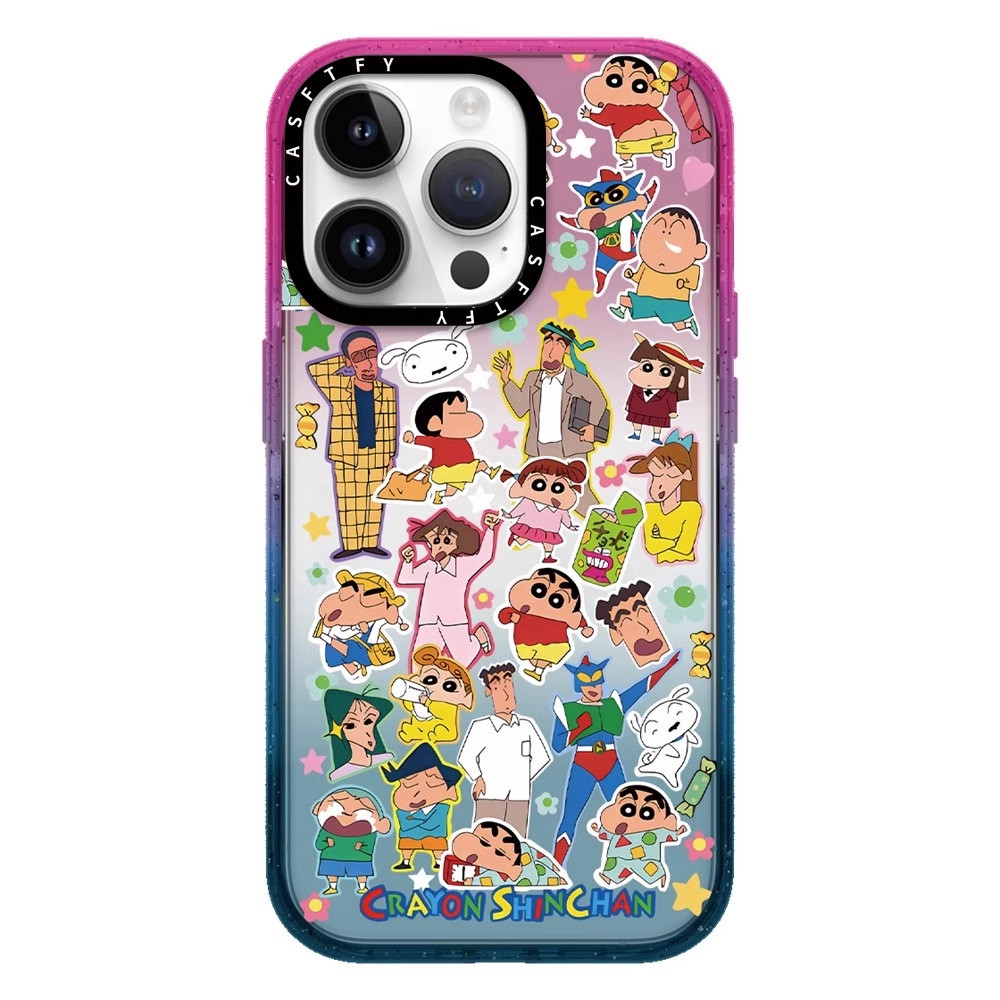 CASETi Gương Crayon Shin-Chan Biểu Hiện Kiểm Tra Ngôi Sao Cùng Phong Cách 16 Thích Hợp Cho 15ProMax Apple 14
