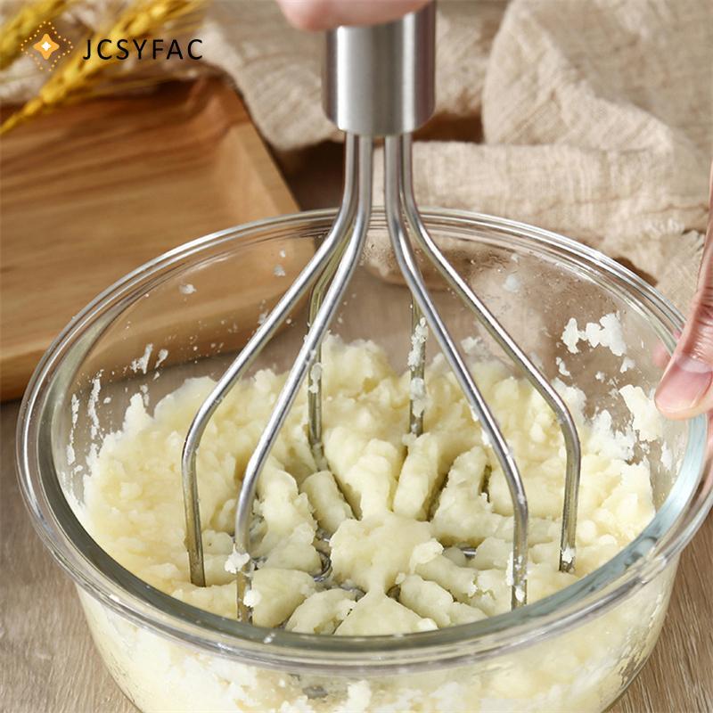 JCSYFAC Nhà Bếp Máy Nghiền Khoai Tây Dụng Cụ Inox Khoai Tây Masher Hướng Dẫn Sử Dụng Trái Cây Rau Áp Lực Bùn Máy Nhà Bếp Máy Nghiền Thực Phẩm Mới
