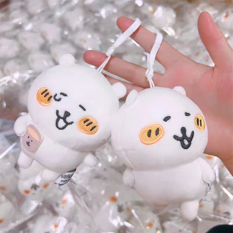 PS1 Nongdamgom Joke Bear Plushie Dễ Thương Tức Giận Trà-Thời Gian Series Sang Trọng Túi Cotton Charm SP1