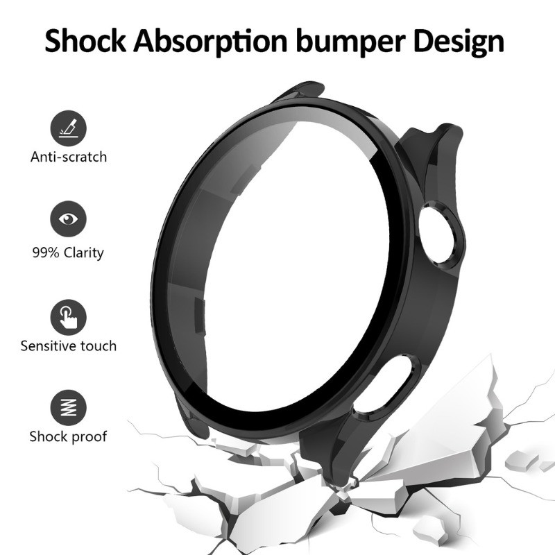 Ốp Bảo Vệ Có Màn Hình Kính Cường Lực Bảo Vệ 2 Trong 1 Cho Huawei GT6 46mm Có Cân Ốp Lưng Cho Huawei Watch GT6 Phụ Kiện Vỏ Đồng Hồ