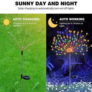 Đèn LED Năng Lượng Mặt Trời Hình Pháo Hoa - Trang Trí Sân Vườn Tiệc Đám Cưới Ngoài Trời
