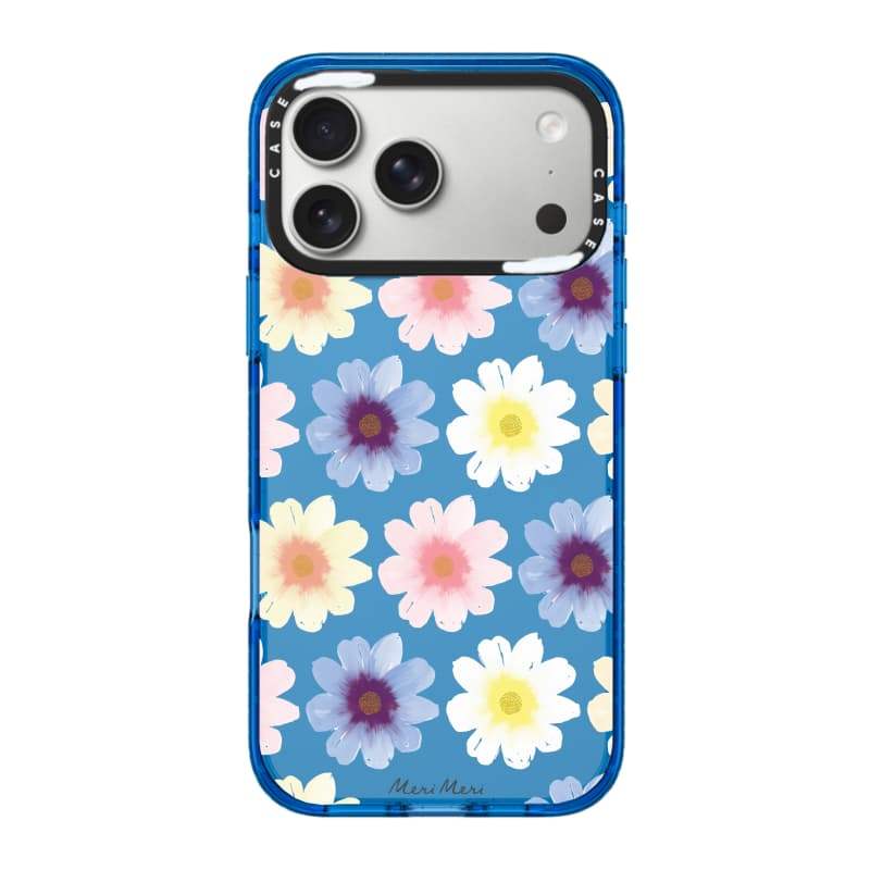 CASECASE X Meri Flower Garden Case Black / Sky Blue / Pink Fizz Candy Collection Color Clear Hard Hard Magnet Impact Case cho Apple IPhone 13 14 15 16 17Pro Max Plus Có Hộp