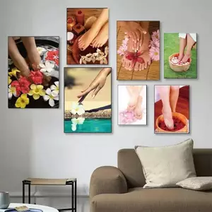Spa Wellness Canvas Tranh Làm Móng Chân Yoga Làm Móng Tay Massage Toàn Thân Nghệ Thuật Nhà Trang Trí Tường Canvas Poster