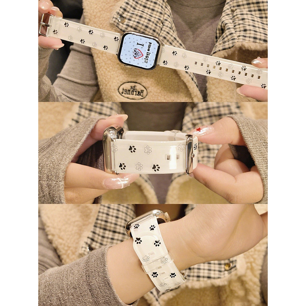 Dây đeo thời trang tpu hình ngôi sao phong cách Hàn Quốc dành cho nữ Thích hợp cho Apple Watch S11 SE3 Ultra3 S10 S9 S8 SE S7 S6 Ultra 49mm 46mm 42mm 40mm 44mm 41mm 45mm Dây đeo cổ tay