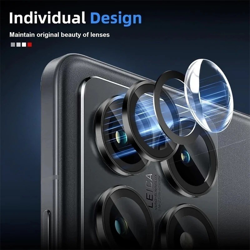 Dành Cho Xiaomi 17 Pro Max 9D Hợp Kim Nhôm Bảo Vệ Ống Kính Máy Ảnh Vòng Bao Phim Cho Xiaomi 17Pro 17 17ProMax Mặt Sau Ống Kính Cường Lực Kính Bảo Vệ